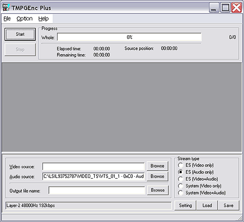 Стартовый экран TMPG Encoder Plus