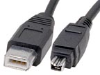 Кабель FireWire с 6- и 4-контактными разъёмами